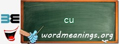 WordMeaning blackboard for cu